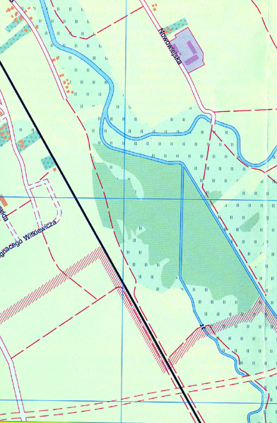 Polnischer Stadtplan Stargard Ausschnitt